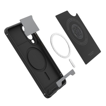 Spigen Core Armor Mag кейс – Galaxy S25 Edge – Мат Черен – MagSafe съвместим