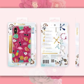 Калъф Kingxbar Blossom със Swarovski Crystals за iPhone XS Max, Pink