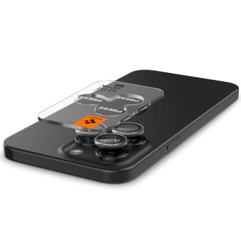 Spigen Optik Pro GLAS.tR EZ Fit протектор за камера – iPhone 14–17 Pro / Max – Crystal Clear – 2 броя