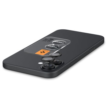 Spigen Optik Pro GLAS.tR EZ Fit протектор за камера – iPhone 16 / 16 Plus / 17 – Черен – 2 броя