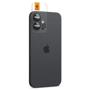 Spigen Optik Pro GLAS.tR EZ Fit протектор за камера – iPhone 16 / 16 Plus / 17 – Черен – 2 броя