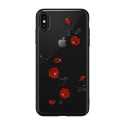 Калъф Kingxbar Blossom със Swarovski Crystals за iPhone  XR, Black-pink