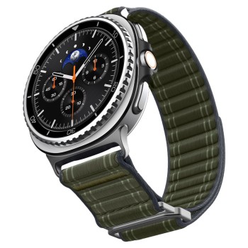 SPIGEN WBF0 текстилна каишка – Samsung Galaxy Watch 8 / Classic (40 / 44 / 46 mm) – Зелен