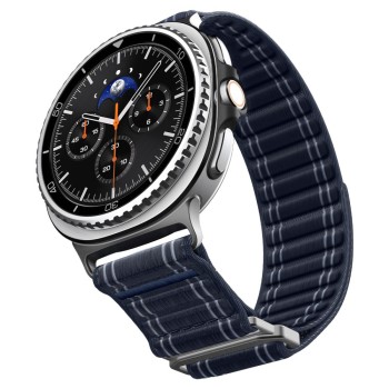 SPIGEN WBF0 текстилна каишка – Samsung Galaxy Watch 8 / Classic (40 / 44 / 46 mm) – Тъмносин