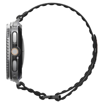 SPIGEN WBF0 текстилна каишка – Samsung Galaxy Watch 8 / Classic (40 / 44 / 46 mm) – Черна