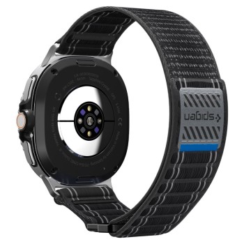 SPIGEN WBF0 текстилна каишка – Samsung Galaxy Watch 8 / Classic (40 / 44 / 46 mm) – Черна