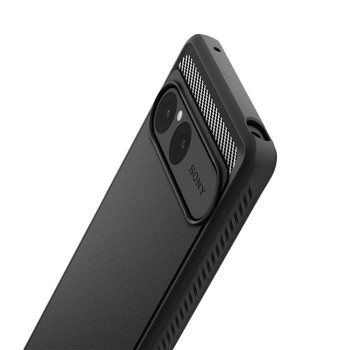 SPIGEN Rugged Armor – Калъф за Sony Xperia 10 VII – Мат Черен