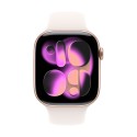 Apple Watch Series 11 42mm – Розово злато с спортна каишка Light Blush (S/M)