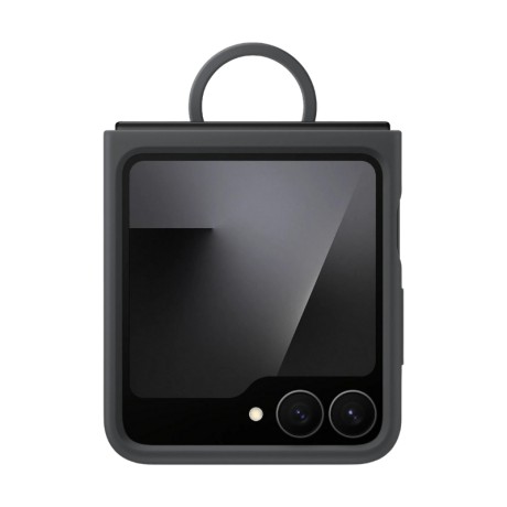 Samsung Силиконов калъф с пръстен EF-PF741TB – Черен, за Galaxy Z Flip 7 FE (SM-F766)