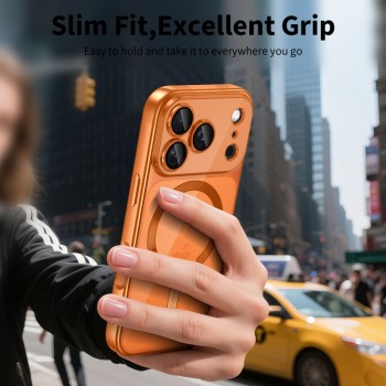 Tech-Protect MagFlex MagSafe калъф – iPhone 17 Pro – Shiny Cosmic Orange