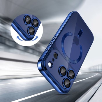 Tech-Protect MagFlex MagSafe калъф – iPhone 17 Pro – Shiny Deep Blue