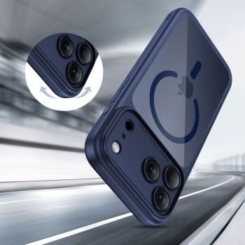 Tech-Protect MagPeak MagSafe CC калъф – iPhone 17 Pro – Deep Blue/Прозрачен