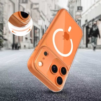 Tech-Protect MagPeak MagSafe CC калъф – iPhone 17 Pro Max – Прозрачен