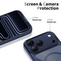 Tech-Protect MagPeak MagSafe CC калъф – iPhone 17 Pro Max – Deep Blue/Прозрачен