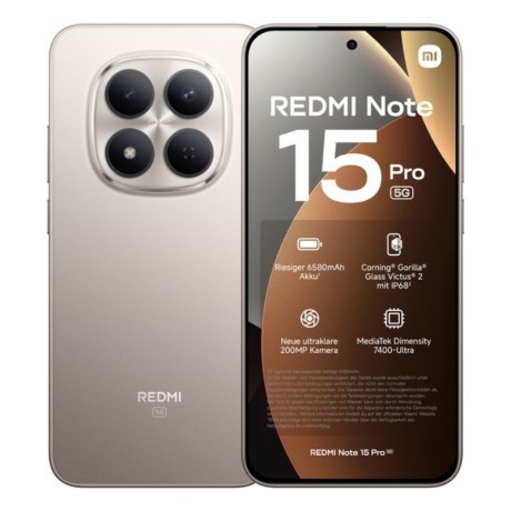 Смартфон Xiaomi Redmi Note 15 Pro 5G, 512GB,12GB, Titanium