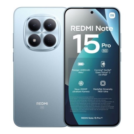 Смартфон Xiaomi Redmi Note 15 Pro 5G, 256GB, 8GB, Glacier Blue