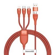 Кабел Baseus 3in1 USB / USB Typ C - USB Typ C / Lightning / micro USB cable (5 A - 100 W / 20 W / 18 W) 1,2 m Power Delivery Qui