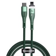 Кабел Baseus Zinc USB Type C - Lightning magnetic data charging cable Power Delivery 20 W 1 m green (CATLXC-06)