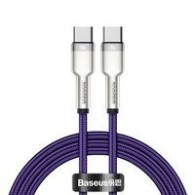 Кабел Baseus Cafule Series Metal Data USB Type C - USB Typ C Cable Power Delivery 100 W (20 V / 5 A) 1 m violet (CATJK-C05)