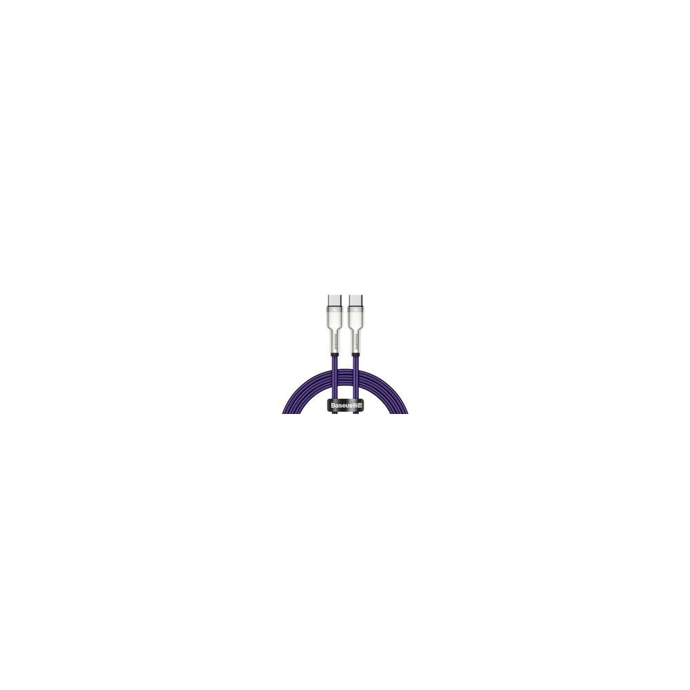 Кабел Baseus Cafule Series Metal Data USB Type C - USB Typ C Cable Power Delivery 100 W (20 V / 5 A) 1 m violet (CATJK-C05)