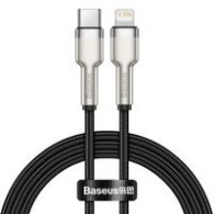 Кабел Baseus Cafule Series Metal Data USB Type C - Lightning Cable Power Delivery 20 W 1 m black (CATLJK-A01)