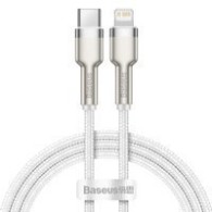 Кабел Baseus Cafule Series Metal Data USB Type C - Lightning Cable Power Delivery 20 W 1 m white (CATLJK-A02)