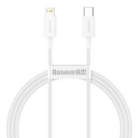 Кабел Baseus Superior Cable USB Type C - Lightning Power Delivery 20 W 1 m White (CATLYS-A02)