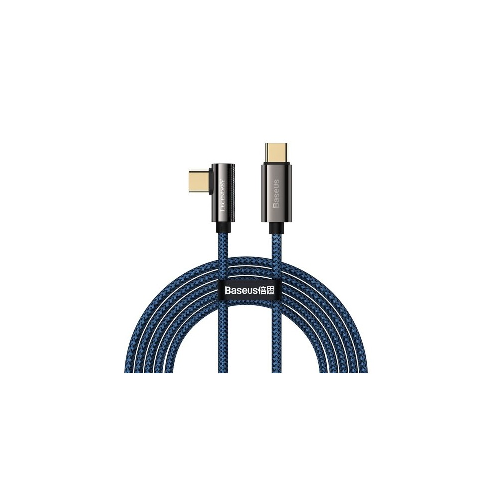 Кабел Baseus Legend Series Elbow Fast Charging USB Type C - USB Type C 100W 5A 2m blue