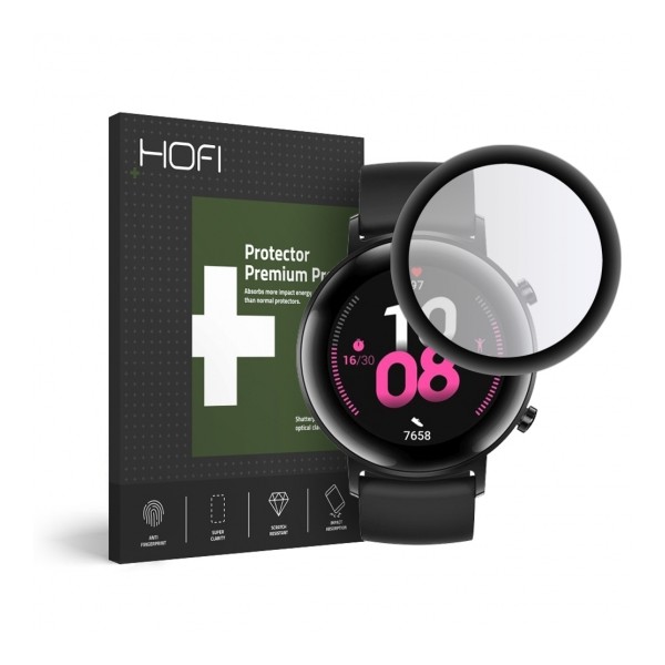 Стъклен протектор HOFI за Huawei Watch GT2, Black (42mm)