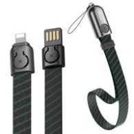 кабел
  Baseus Gold Collar lanyard Data Cable USB For Lightning 2.4A 35cm Stripe
  Black (CALJL-AW1)