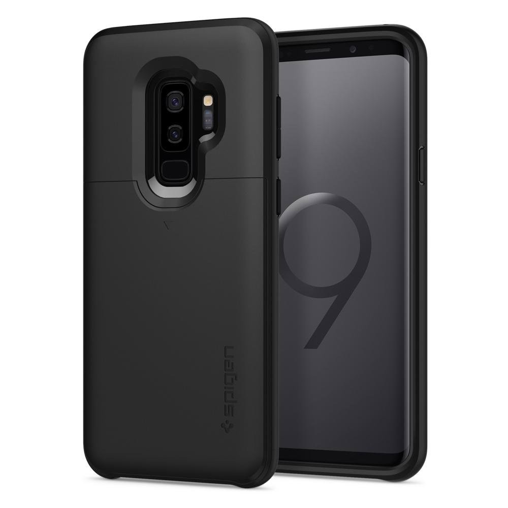 Spigen Slim Armor Cs хибриден кейс с най-висока степен на защита за Samsung Galaxy S9+ Plus, Black