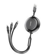 кабел
  Baseus Golden Loop 3in1 USB cable - micro USB / Lightning / USB-C 3.5A 35cm -
  120cm black (CAMLT-JH01)