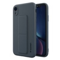 Калъф
  Wozinsky Kickstand Case flexible silicone cover with a stand iPhone XR navy
  blue