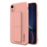 Калъф
  Wozinsky Kickstand Case flexible silicone cover with a stand iPhone XR pink