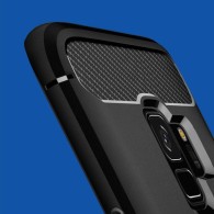 Spigen Rugged Armor удароустойчив силиконов (TPU) калъф за Samsung Galaxy S9, Matte Black
