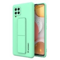 Калъф
  Wozinsky Kickstand Case flexible silicone cover with a stand Samsung Galaxy
  A42 5G mint