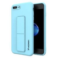 Калъф
  Wozinsky Kickstand Case flexible silicone cover with a stand iPhone 8 Plus /
  iPhone 7 Plus light blue