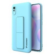 Калъф
  Wozinsky Kickstand Case flexible silicone cover with a stand Xiaomi Redmi
  Note 9 Pro / Redmi Note 9S light blue