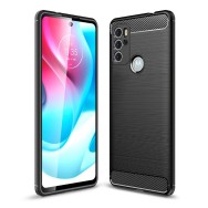 Калъф TECH-PROTECT TPUCARBON за MOTOROLA MOTO G60S, Черен