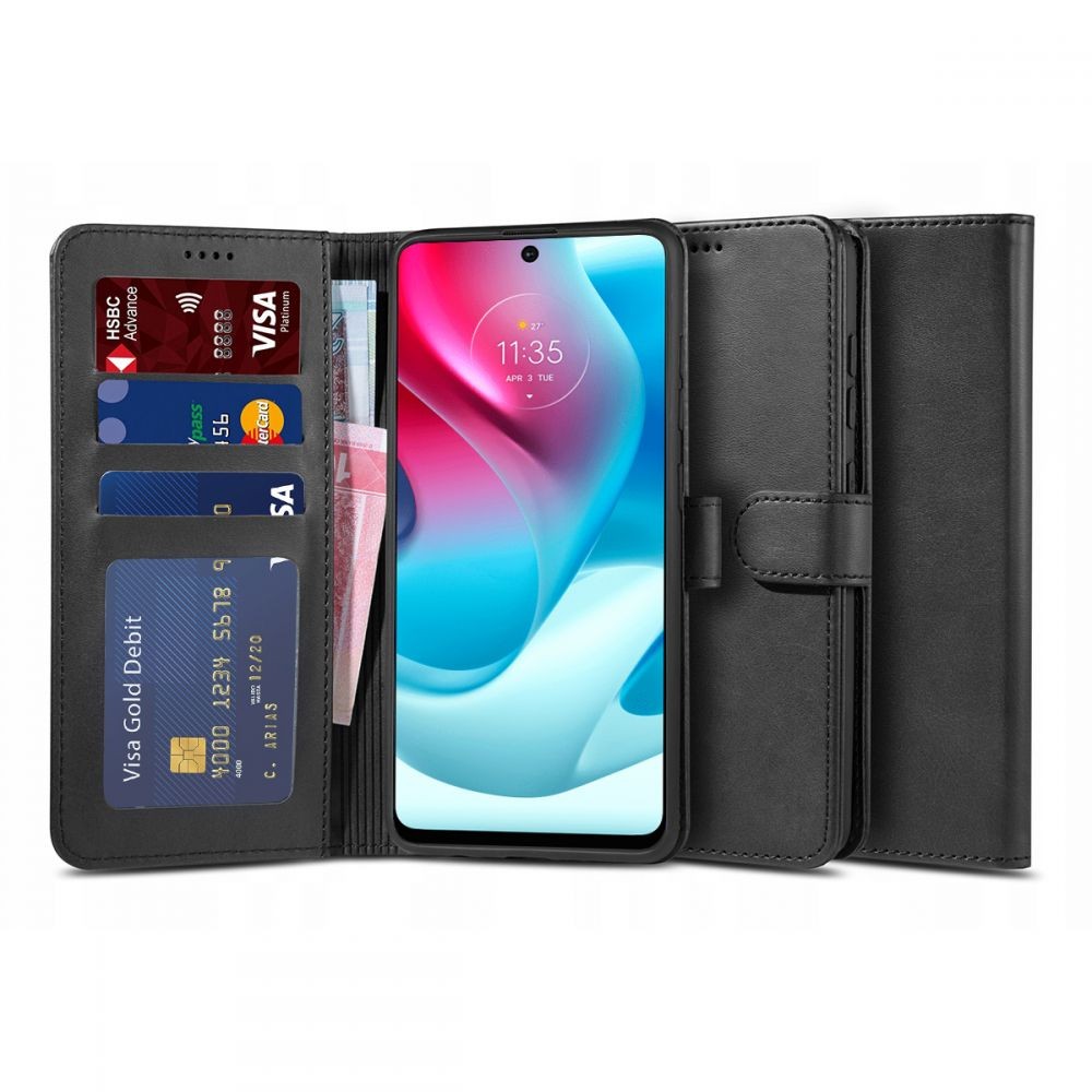 Калъф TECH-PROTECT WALLET ”2” за MOTOROLA MOTO G60S, Черен