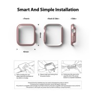 Ringke Slim 2-Pack за Apple Watch 4 / 5 / 6 / SE (40 MM) Clear & Rose Gold