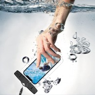 Калъф TECH-PROTECT UNIVERSAL WATERPROOF CASE, Черен/Прозрачен