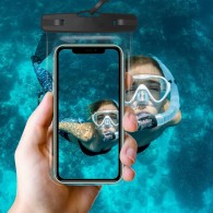 Калъф TECH-PROTECT UNIVERSAL WATERPROOF CASE, Черен/Прозрачен