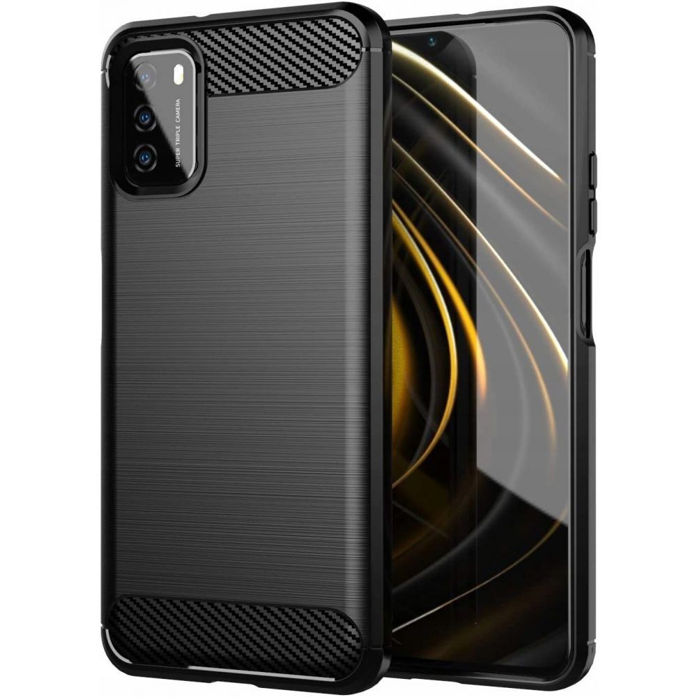 Калъф TECH-PROTECT TPUCARBON за XIAOMI REDMI 9T, Черен