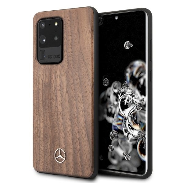 Калъф Mercedes MEHCS69VWOLB за Samsung S20 Ultra Wood Line Walnut