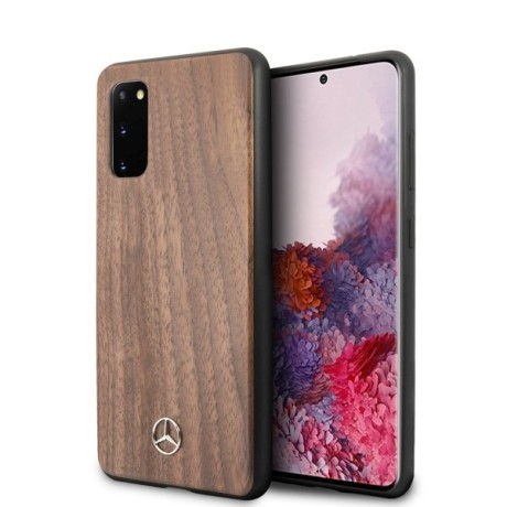 Калъф Mercedes MEHCS62VWOLB за Samsung S20  Wood Line Walnut