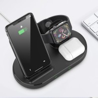 Станция за зареждане TECH-PROTECT W55 WIRELESS CHARGING STATION, Черен