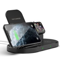 Станция за зареждане TECH-PROTECT W55 WIRELESS CHARGING STATION, Черен