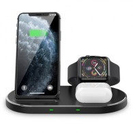 Станция за зареждане TECH-PROTECT W55 WIRELESS CHARGING STATION, Черен
