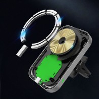 Поставка за кола с безжично зареждане TECH-PROTECT CW19 MAGNETIC MAGSAFE VENT CAR MOUNT, Черен